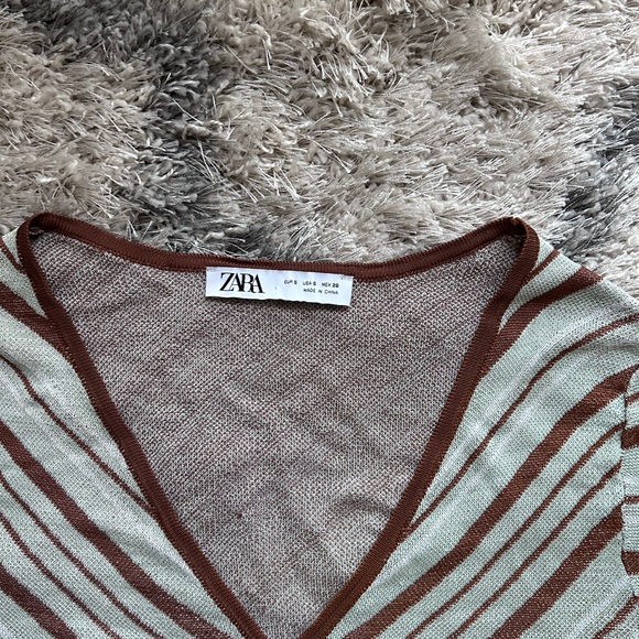 ZARA stripped knit cropped top - Picture 3 of 5